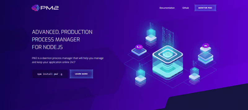 PM2 homepage
