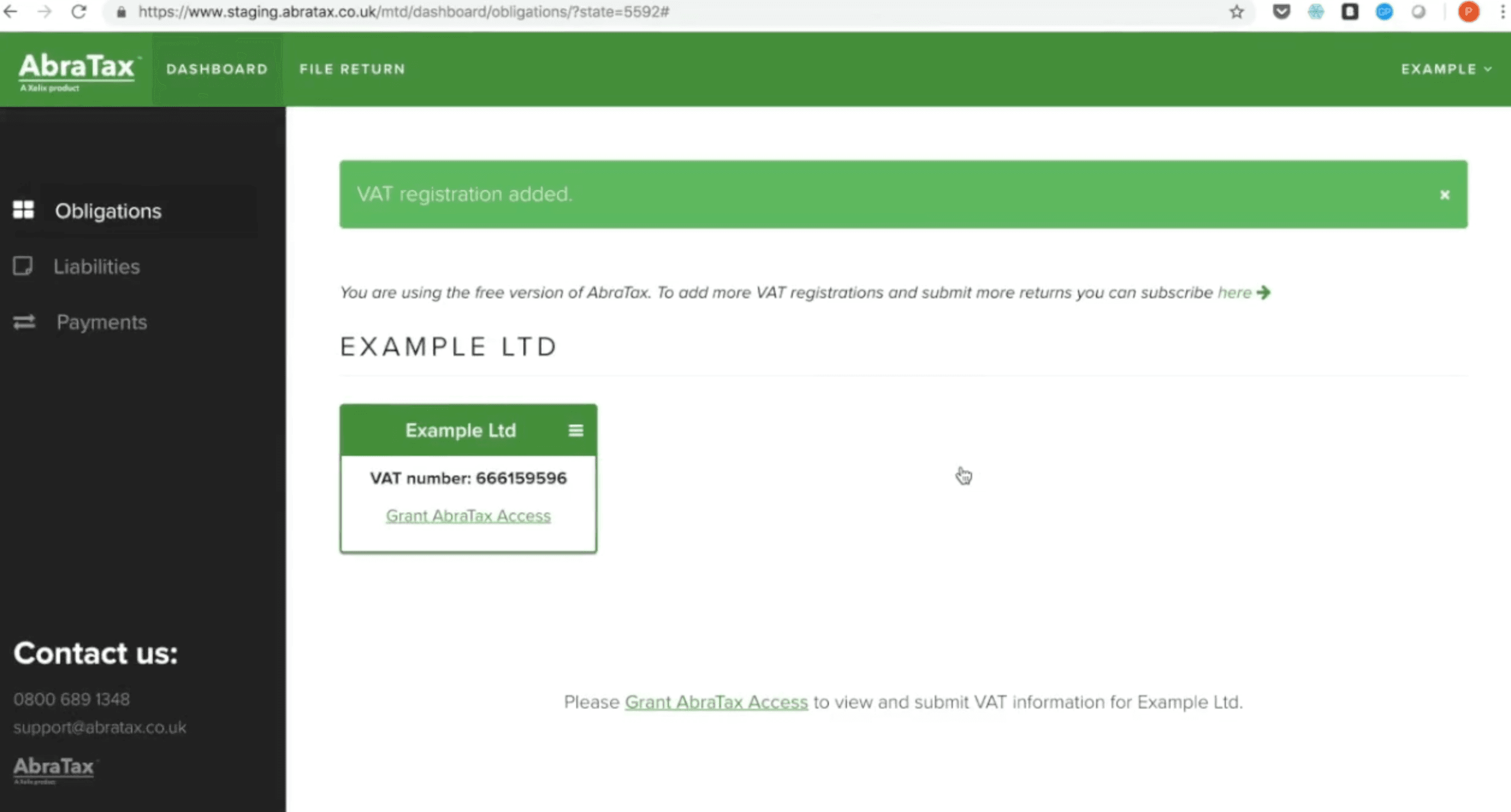AbraTax interface 2