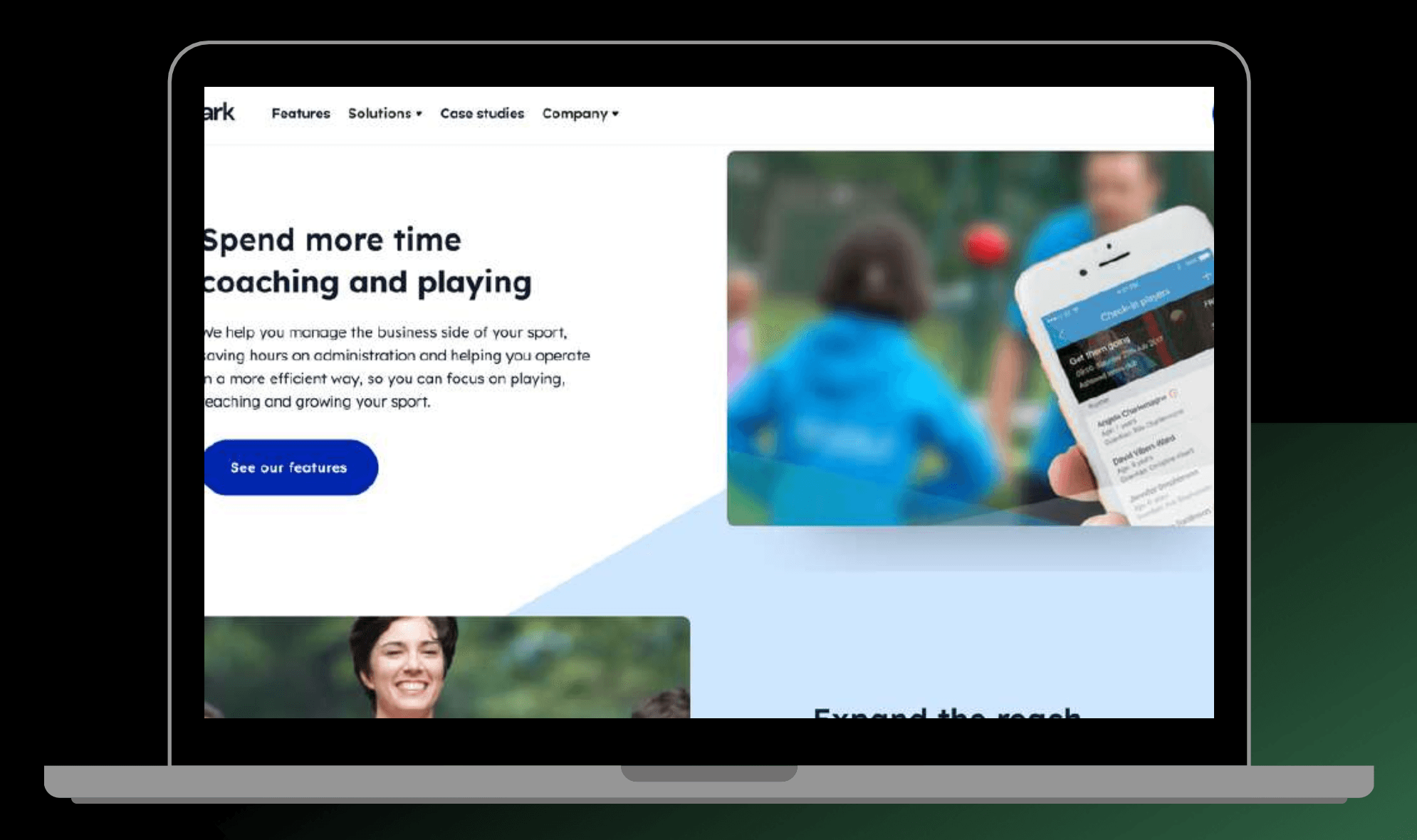 Clubspark interface 2
