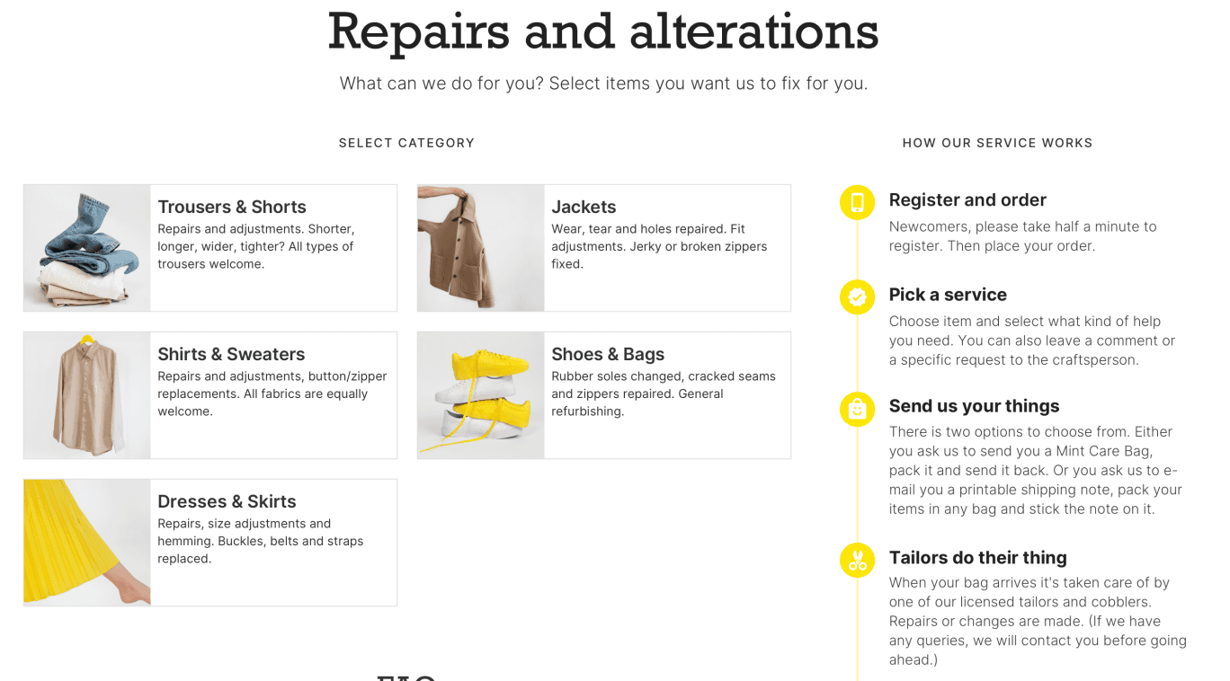 MINT CARE interface 3
