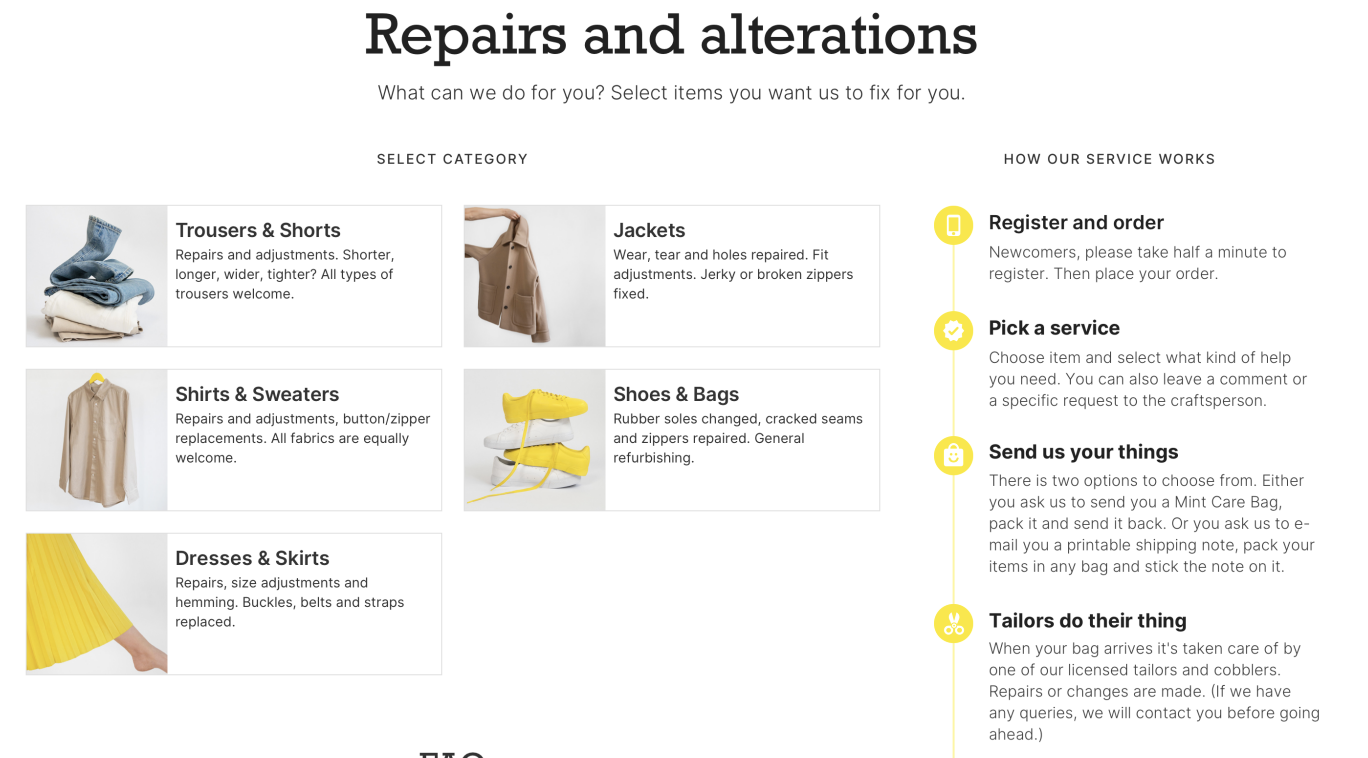 MINT CARE interface 3