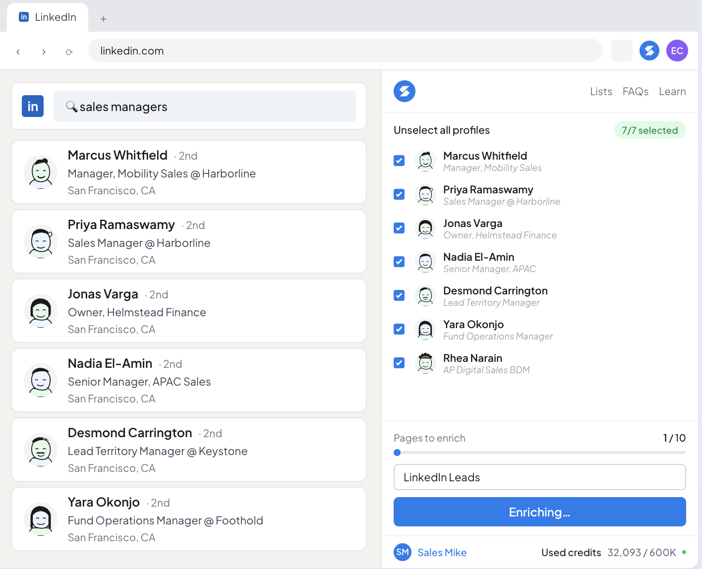 Skrapp.io interface 2